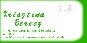 krisztina berecz business card